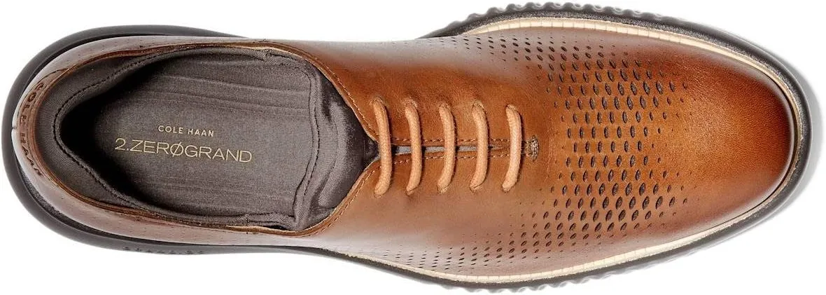 Cole Haan Men's 2.Zerogrand Laser Wingtip Oxford, British tan/Java