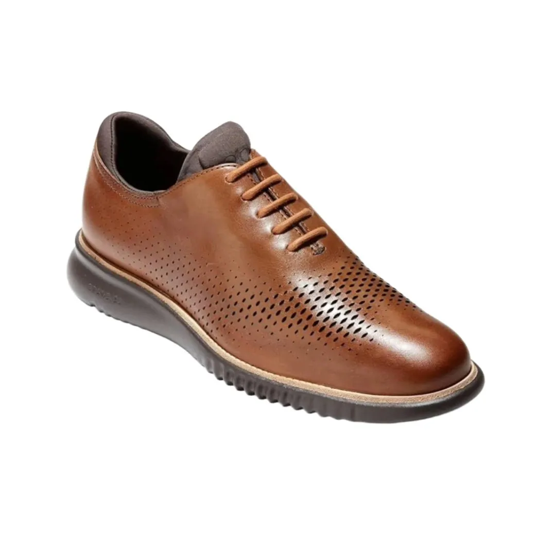 Cole Haan Men's 2.Zerogrand Laser Wingtip Oxford, British tan/Java