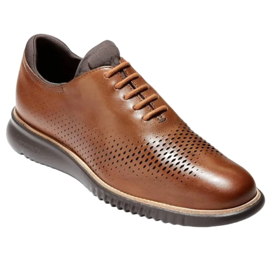 Cole Haan Men's 2.Zerogrand Laser Wingtip Oxford, British tan/Java