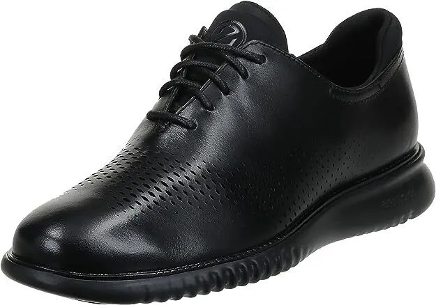 Cole Haan Mens 2.Zerogrand Laser Wingtip Oxford Lined Black Leather/Black C23832