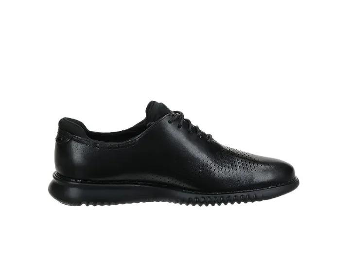 Cole Haan Mens 2.Zerogrand Laser Wingtip Oxford Lined Black Leather/Black C23832