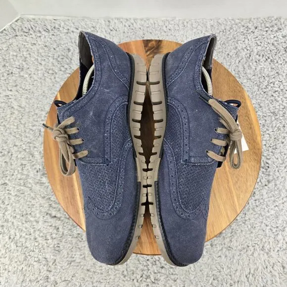 Cole Haan Zerogrand DC Deconstructed Navy Denim Wingtip Casual Oxford Mens 9 M