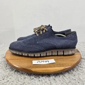 Cole Haan Zerogrand DC Deconstructed Navy Denim Wingtip Casual Oxford Mens 9 M