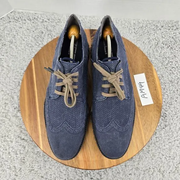 Cole Haan Zerogrand DC Deconstructed Navy Denim Wingtip Casual Oxford Mens 9 M