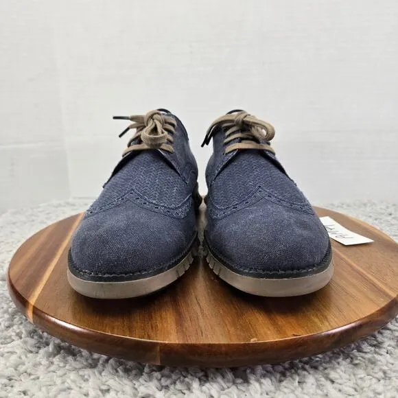 Cole Haan Zerogrand DC Deconstructed Navy Denim Wingtip Casual Oxford Mens 9 M