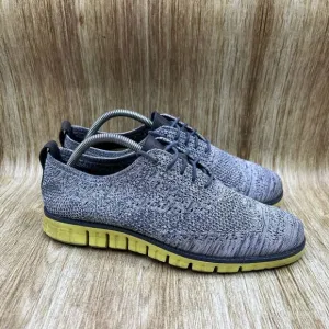 Cole Haan Zerogrand Stitchlite Men's Size 8‎ M Grey Knit Wingtip Shoes C30411