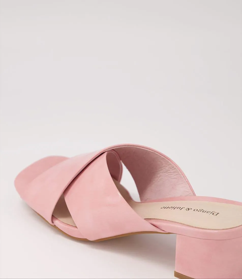 Dagny Pink Patent Leather Mules