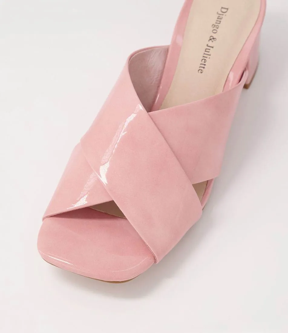 Dagny Pink Patent Leather Mules