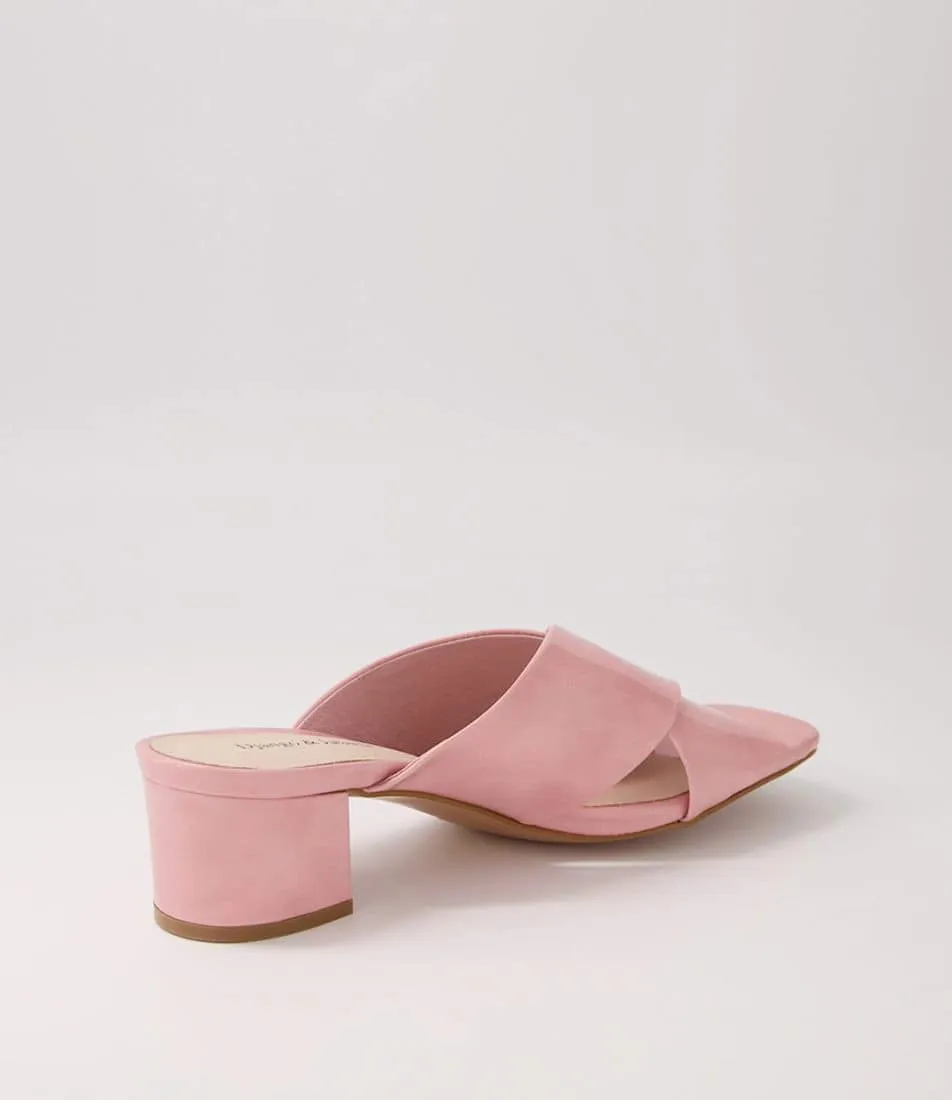 Dagny Pink Patent Leather Mules