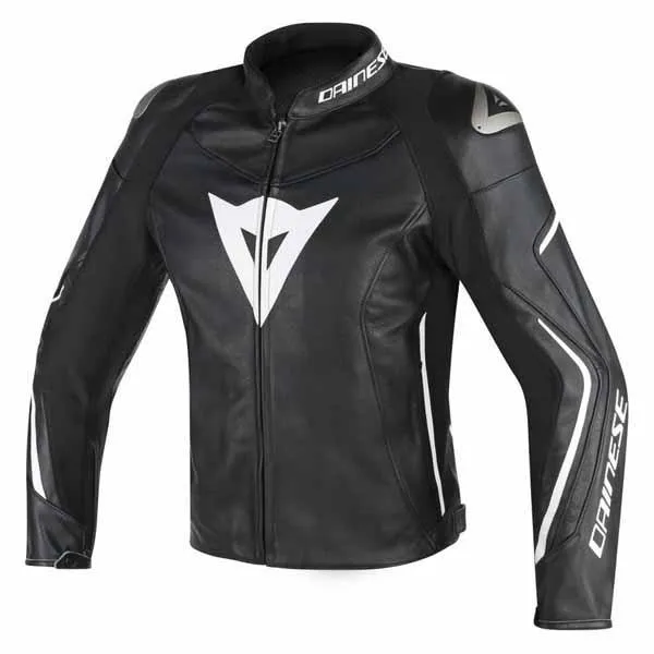 Dainese Assen Leather Men's Pants - Black/Anthracite 56