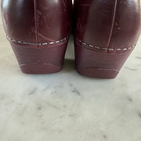 Dansko Marla Mary Jane Shoes Women Ruby Red Leather Size EU 39 US 8.5