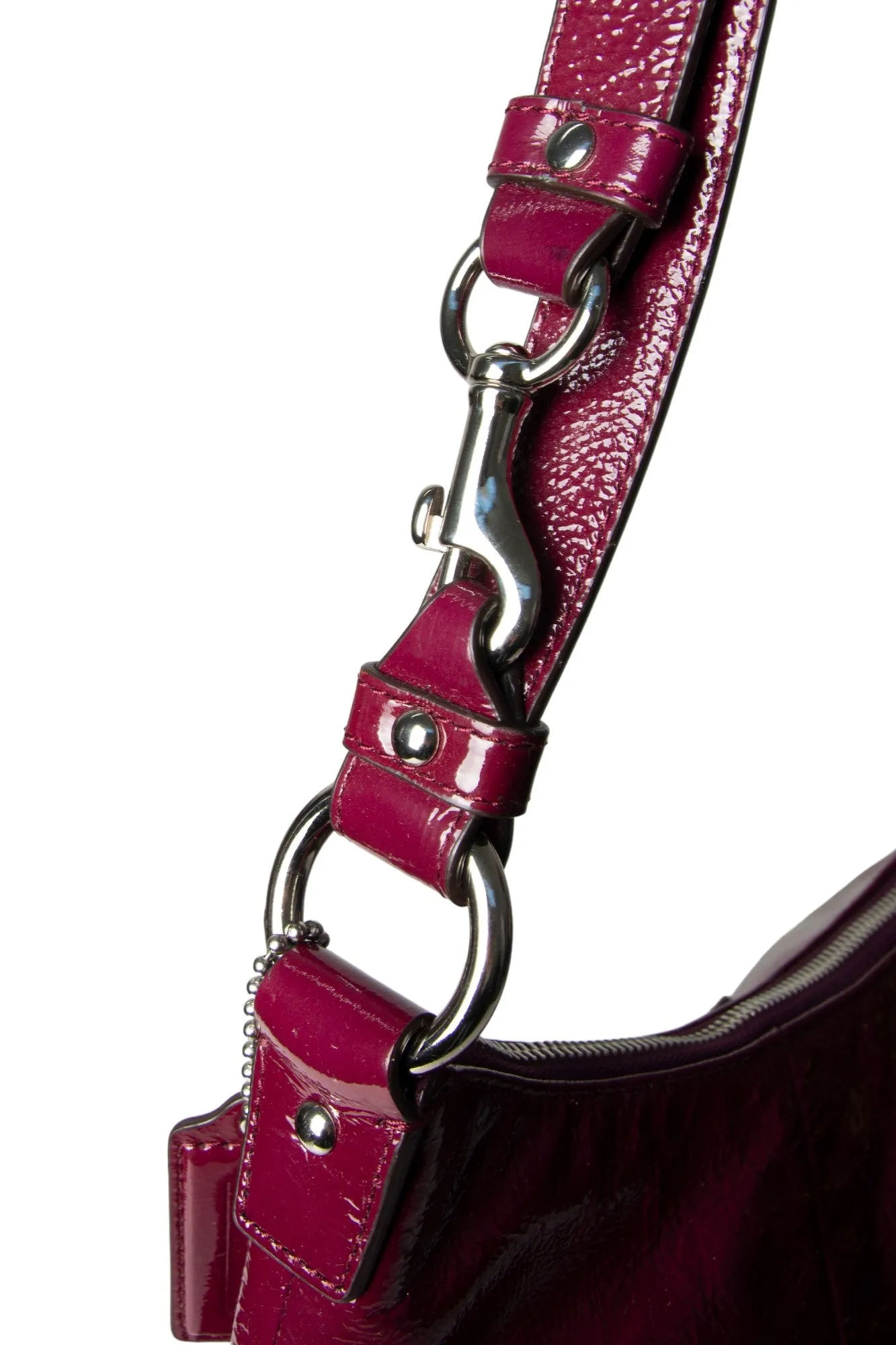 Deep Purple Patent Bag