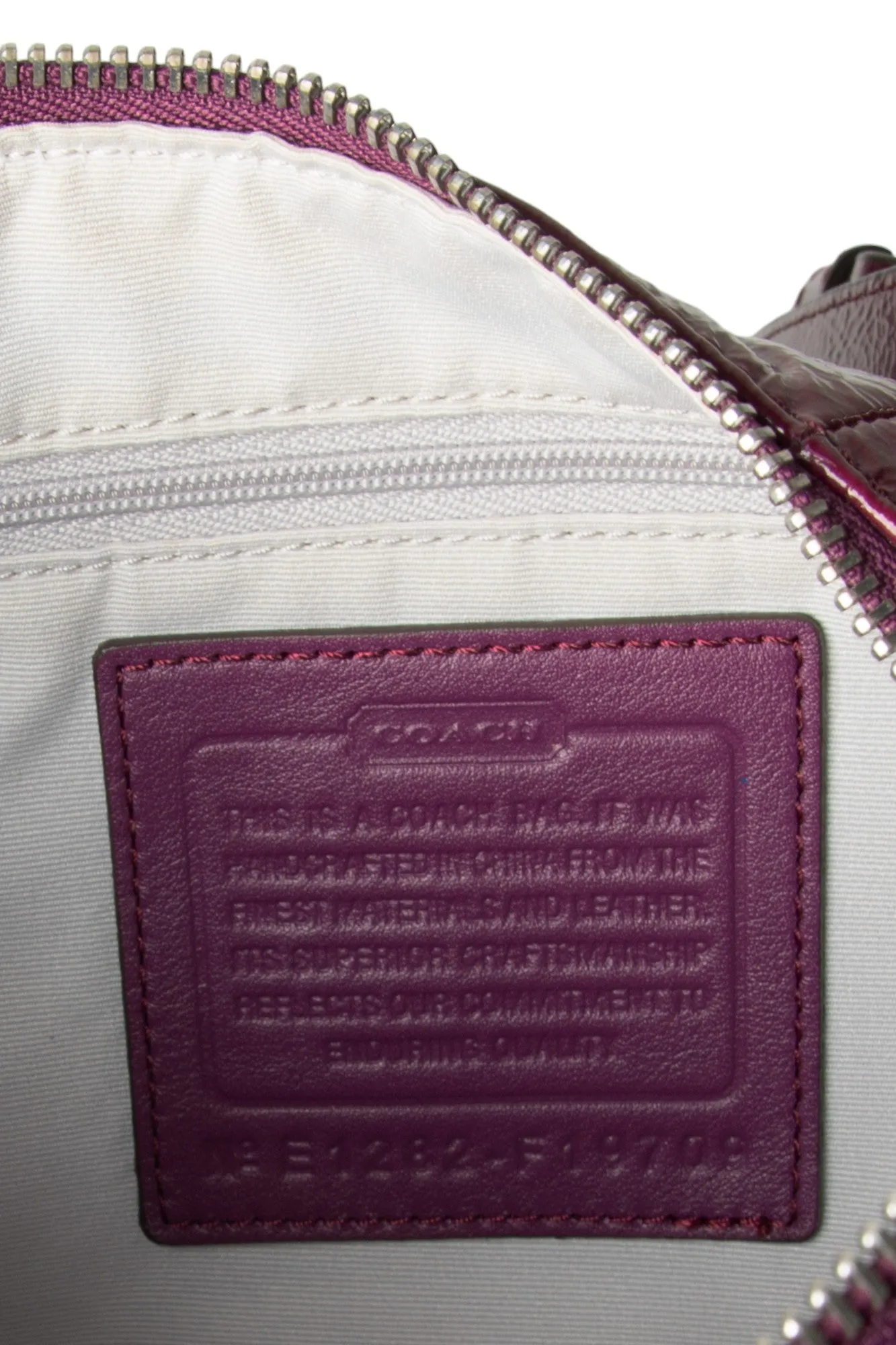 Deep Purple Patent Bag