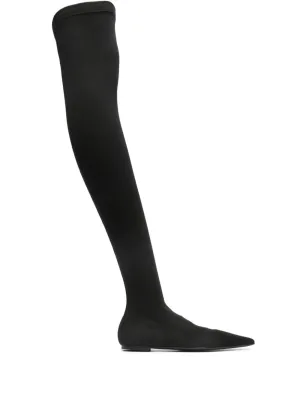 DOLCE & GABBANA Stretch T-Shirt Over-the-Knee Boots