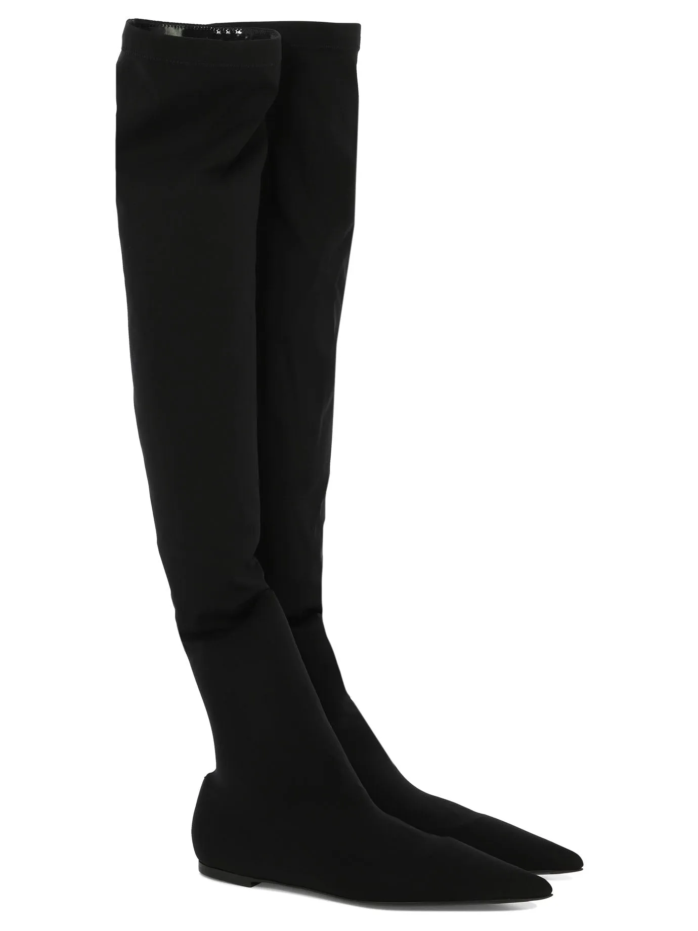 DOLCE & GABBANA Stretch T-Shirt Over-the-Knee Boots