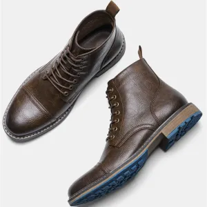 Edwin - Leather Lace-Up Boots