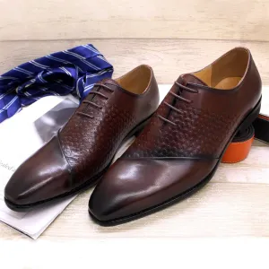 Embrace summer style with British-inspired men's business dress shoes adorned with spots.