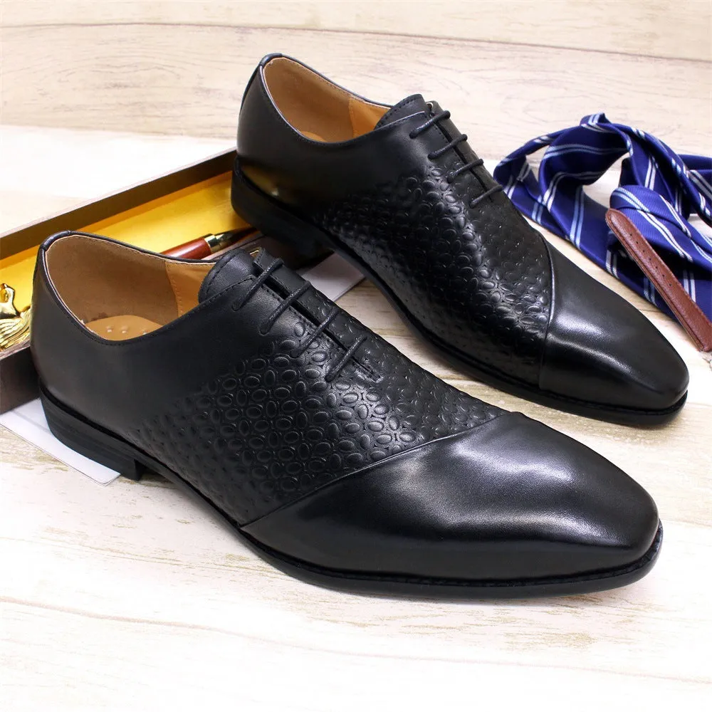 Embrace summer style with British-inspired men's business dress shoes adorned with spots.