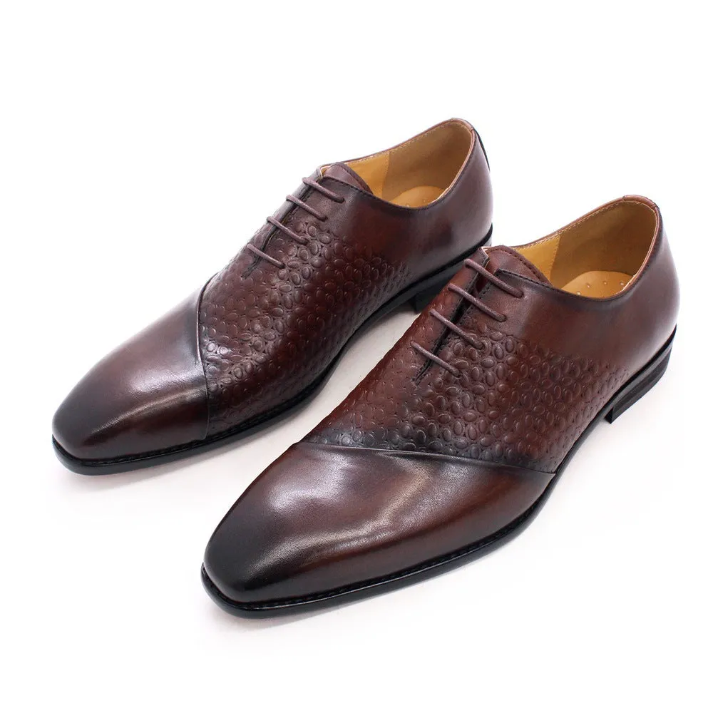 Embrace summer style with British-inspired men's business dress shoes adorned with spots.