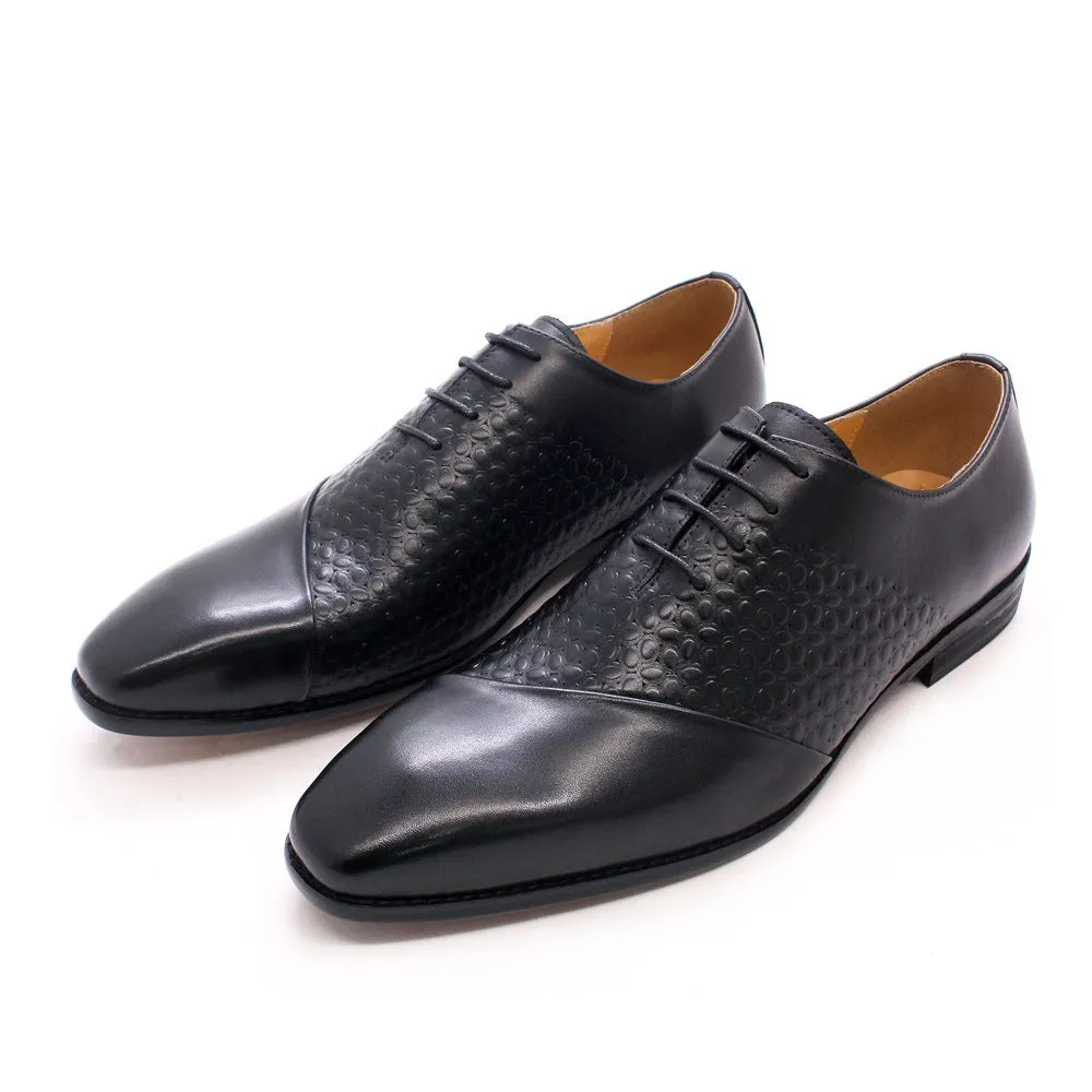 Embrace summer style with British-inspired men's business dress shoes adorned with spots.