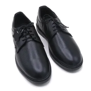 Eminent Business Formal Breathable Leather Lace-up Shoe - Black