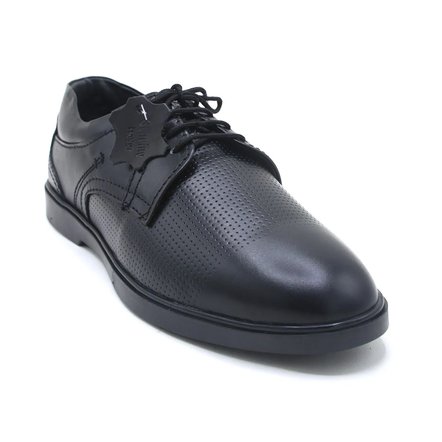 Eminent Business Formal Breathable Leather Lace-up Shoe - Black