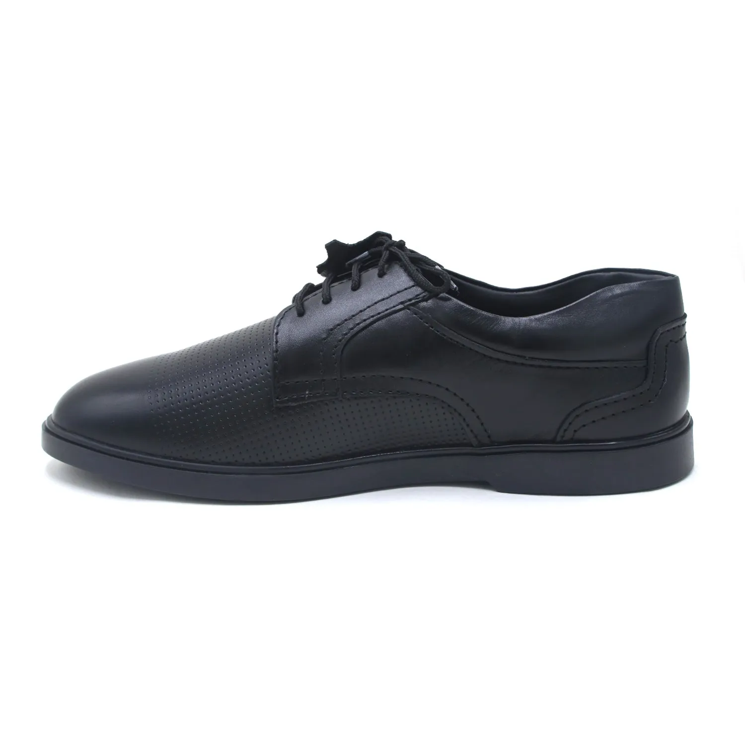 Eminent Business Formal Breathable Leather Lace-up Shoe - Black