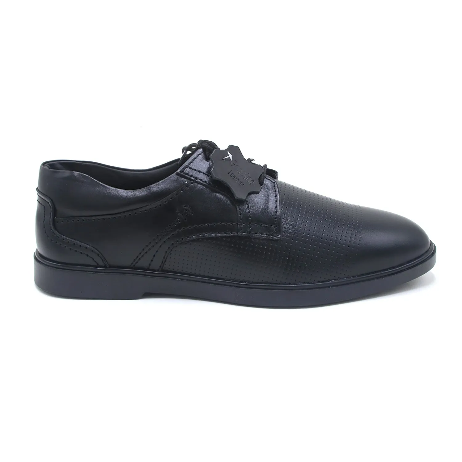 Eminent Business Formal Breathable Leather Lace-up Shoe - Black