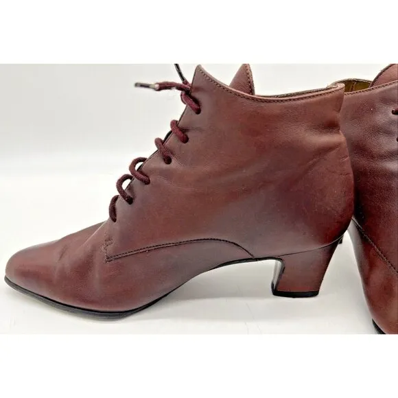 Enzo Angiolini Women’s Heeled Granny Victorian Witchy Booties Size 7M Brown