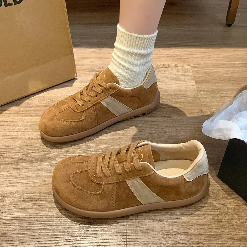 Fashion Trend Women's Casual Shoes College Style Wide Toe Soft Comfortable Flat Shoes Outdoor Casual Sports Shoes