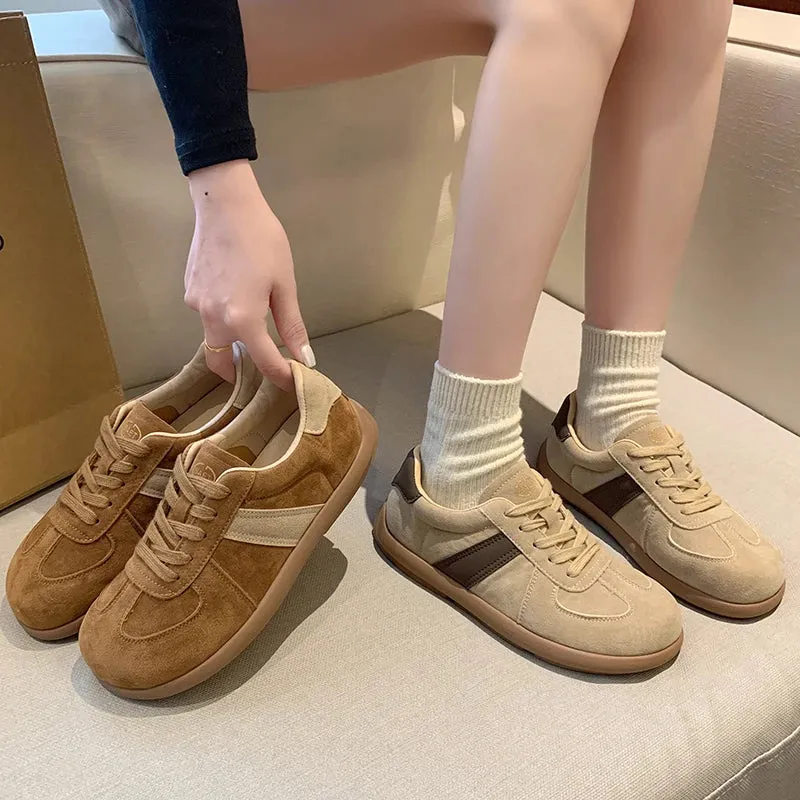 Fashion Trend Women's Casual Shoes College Style Wide Toe Soft Comfortable Flat Shoes Outdoor Casual Sports Shoes