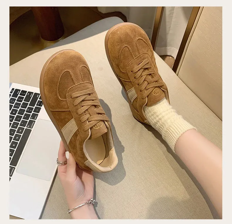 Fashion Trend Women's Casual Shoes College Style Wide Toe Soft Comfortable Flat Shoes Outdoor Casual Sports Shoes