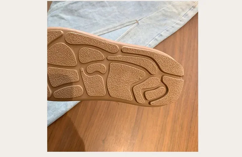 Fashion Trend Women's Casual Shoes College Style Wide Toe Soft Comfortable Flat Shoes Outdoor Casual Sports Shoes
