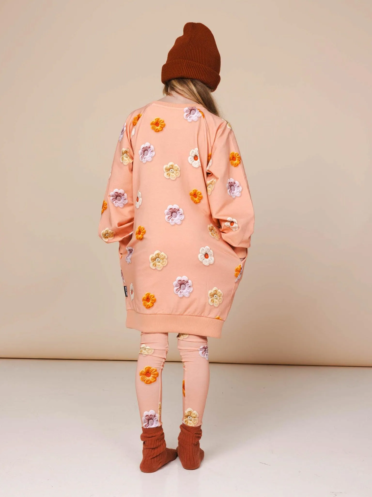 Flower Power Sweater Dress en Legging set Kids