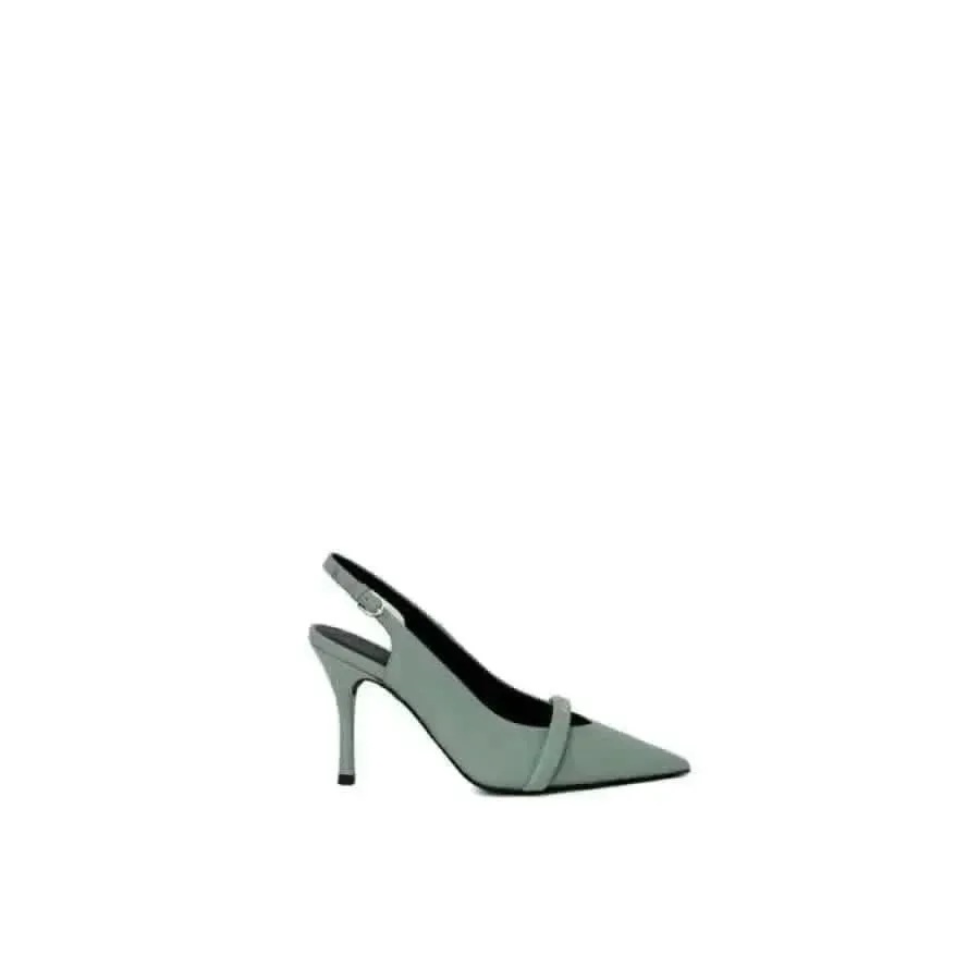 Furla Women's Green Leather Pumps with Bow Detail