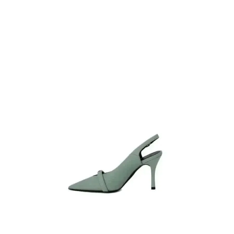 Furla Women's Green Leather Pumps with Bow Detail