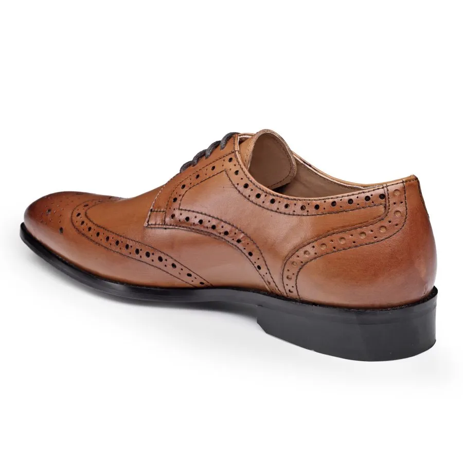 Genuine Leather Tan lace-up Brogue