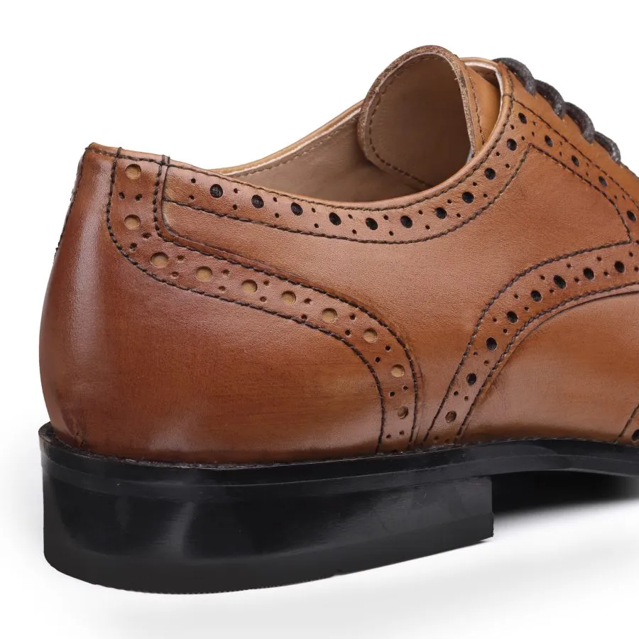 Genuine Leather Tan lace-up Brogue