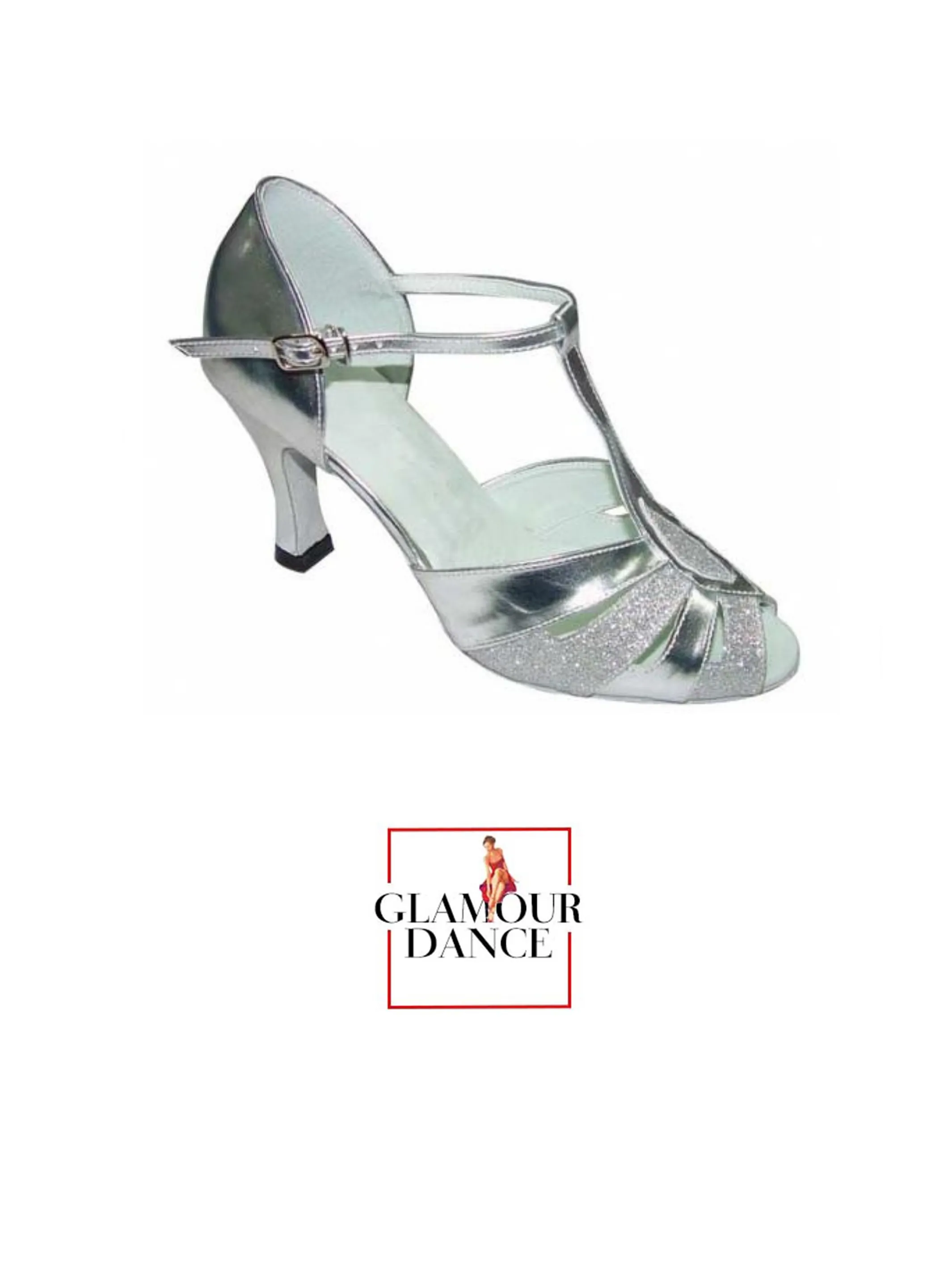 Glamourdance - Nakita Silver 2.5" Heel