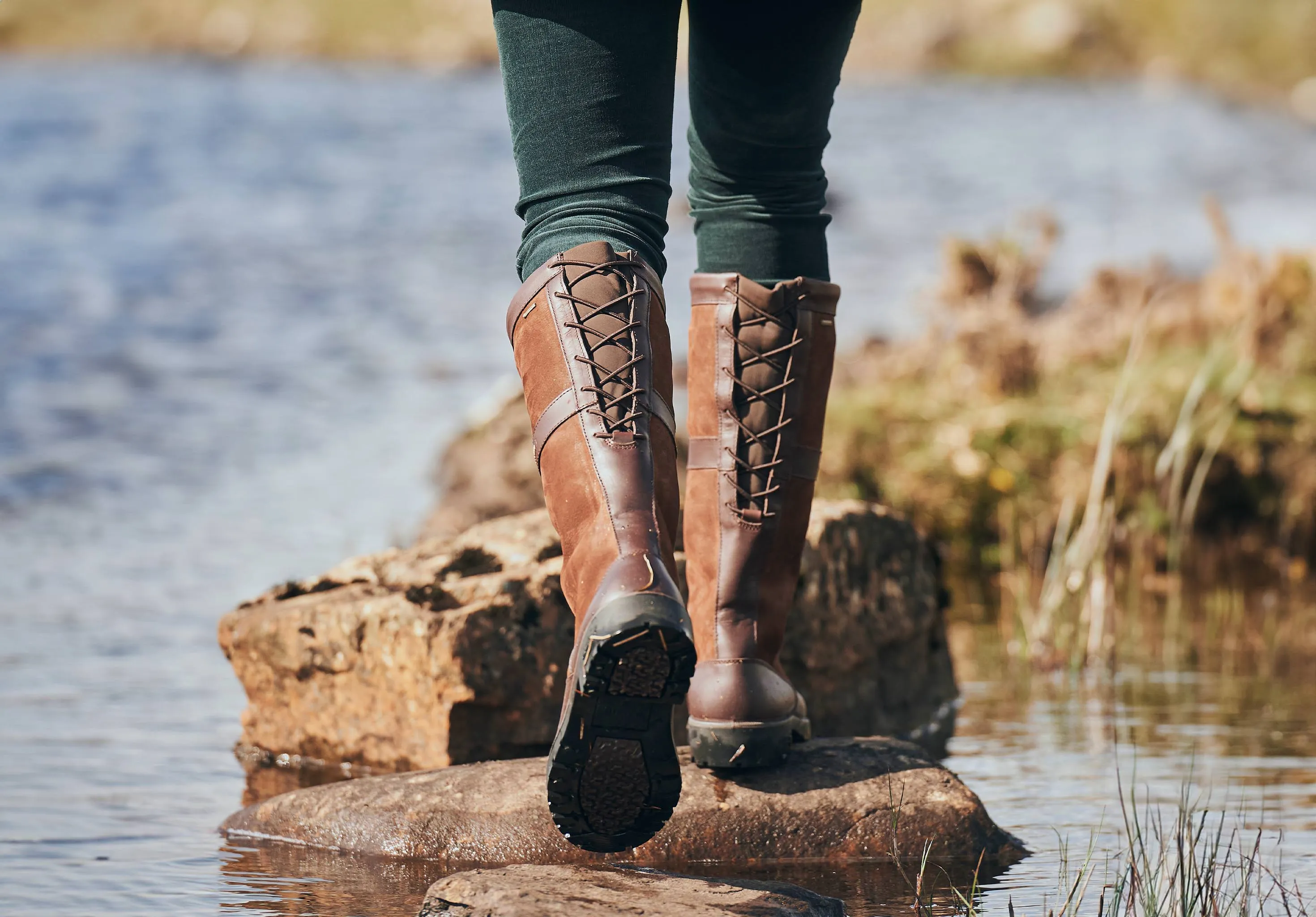 Glanmire Ladies Adjustable Calf Country Boot - Walnut