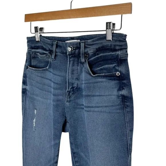 Good American | Good Legs Frayed Hem in Blue 430 26/2
