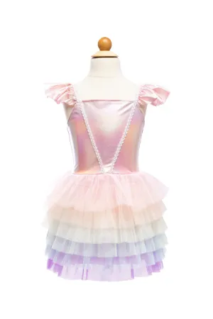 Great Pretenders Rainbow Ruffle Tutu Dress, Pink/Multi, Size 5-6