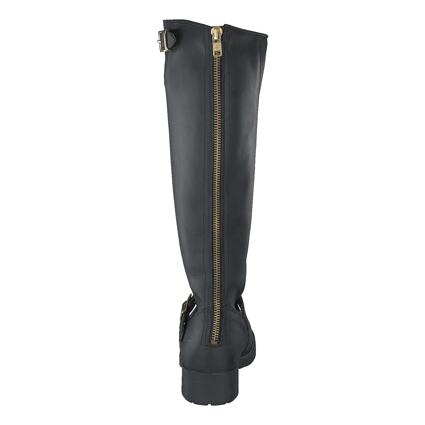 High Zip Back Black Shiny Gold