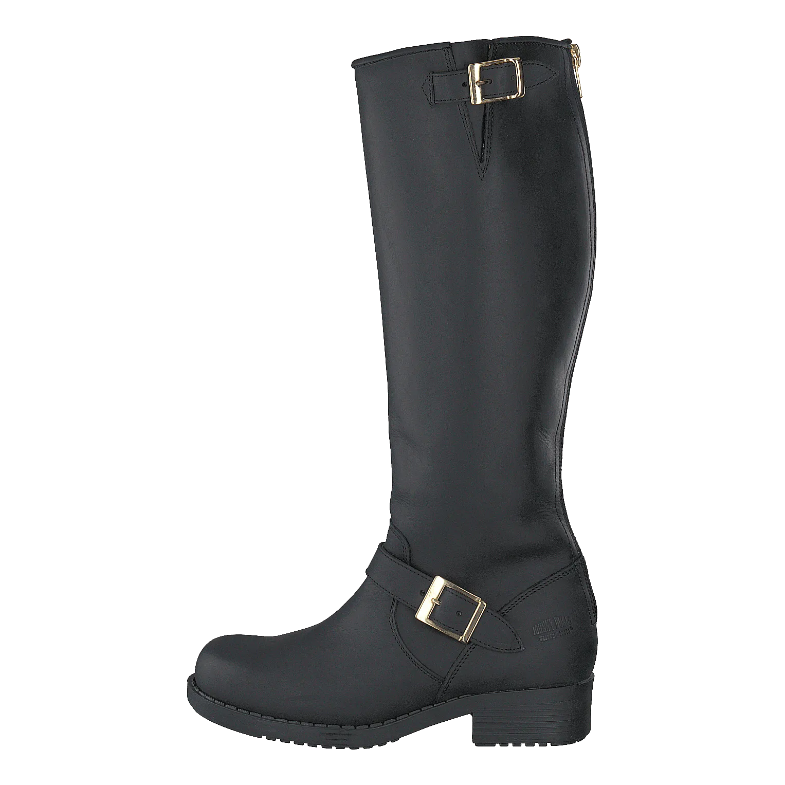 High Zip Back Black Shiny Gold