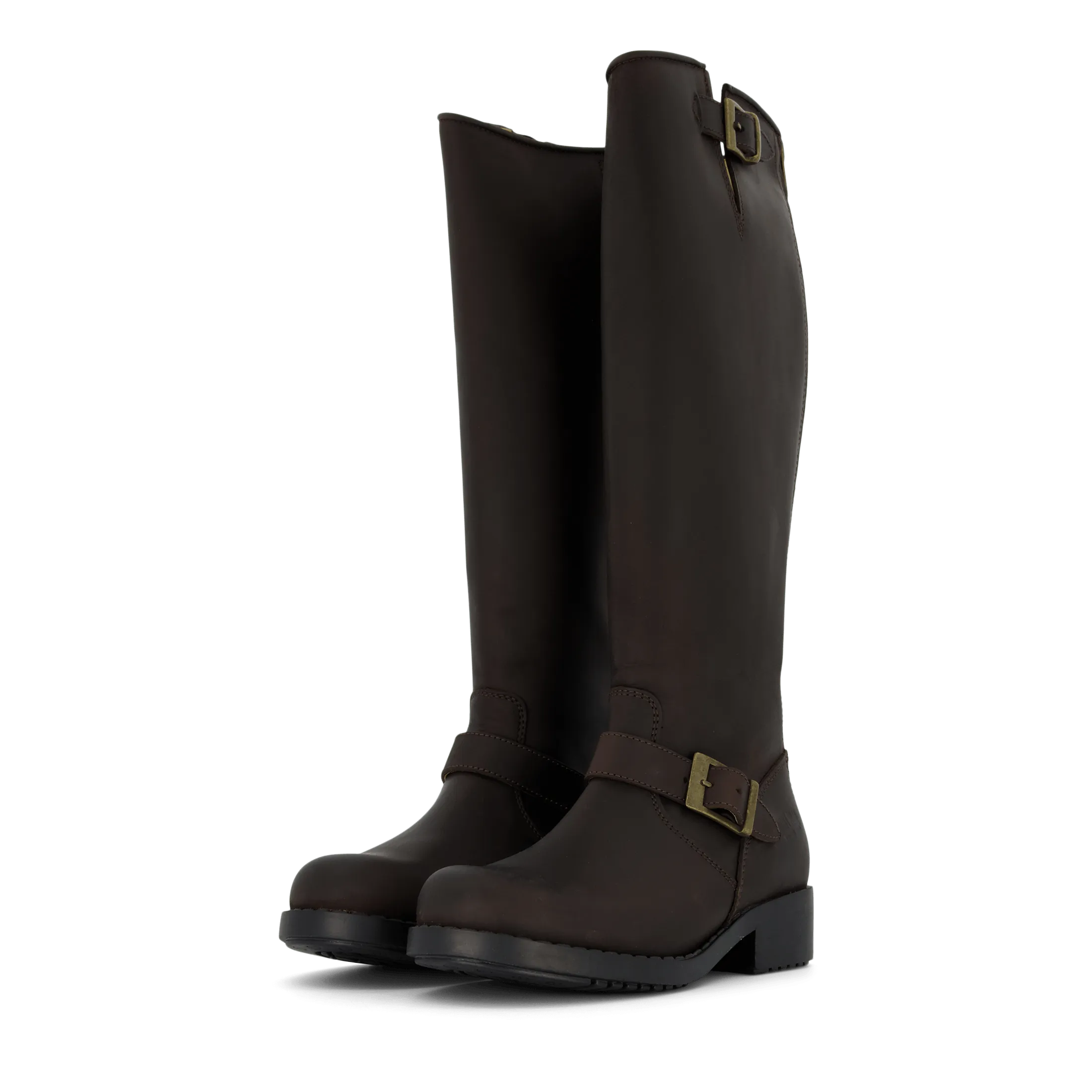 High Zip Back Brown/Gold