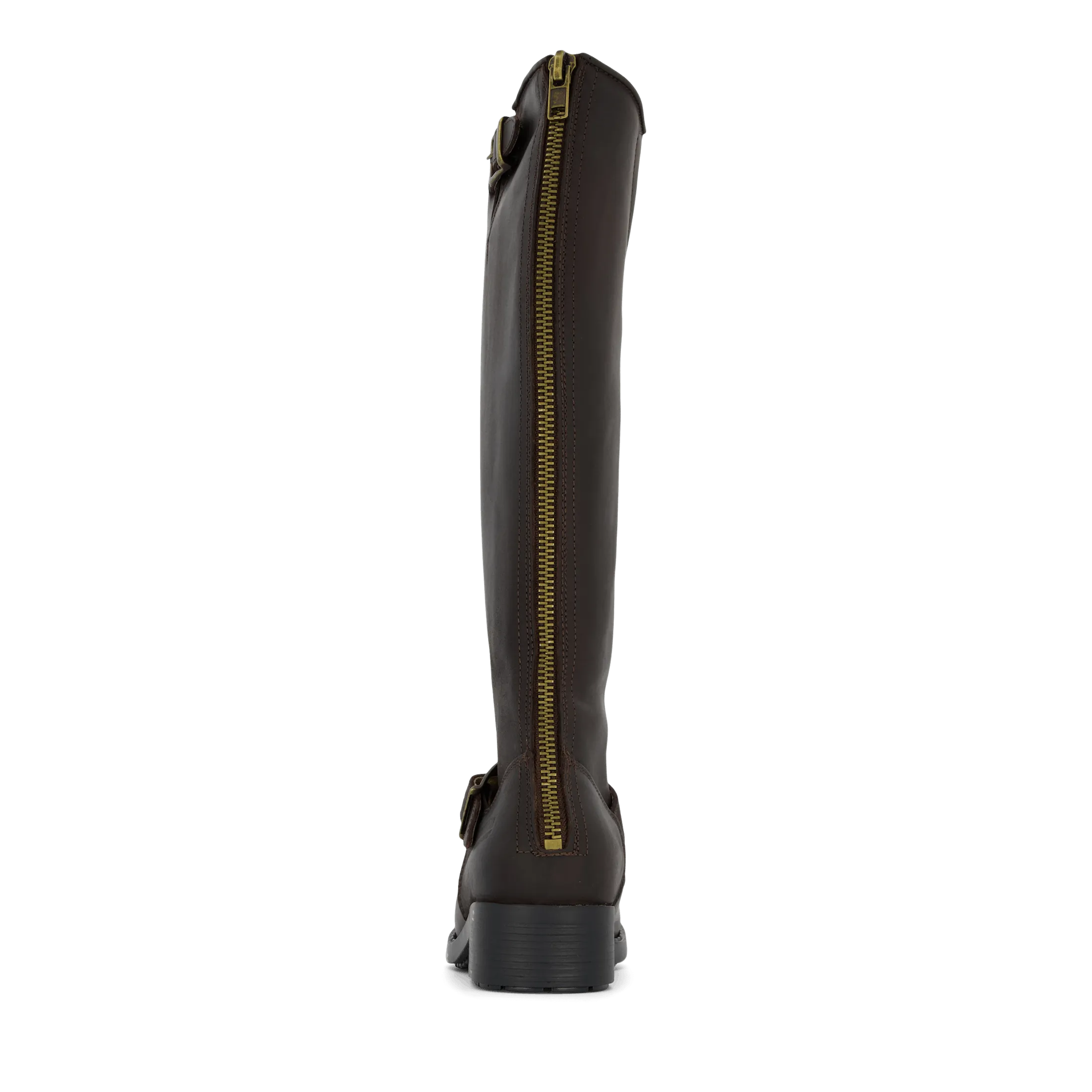 High Zip Back Brown/Gold