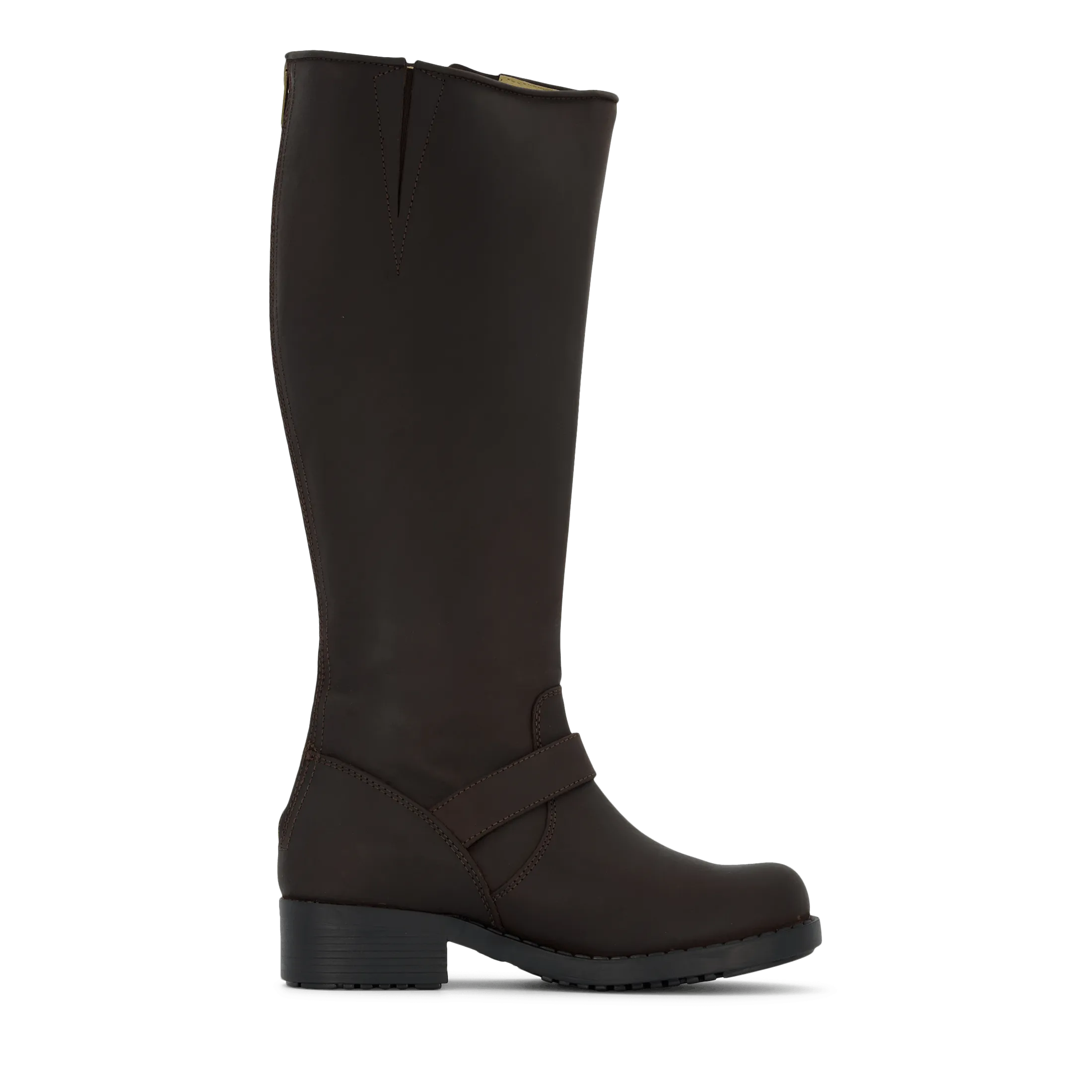 High Zip Back Brown/Gold