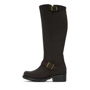 High Zip Back Brown/Gold