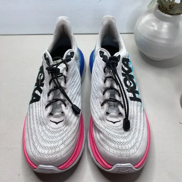 Hoka One One Mach 5 Profly Running Shoes White/Scuba Blue WSBB Men's US 10.5D
