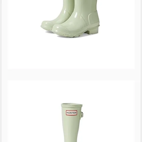 HunterKids' Rain Boots Knee HighCushioned Footbed Lining Muffled Green 5 Big Kid